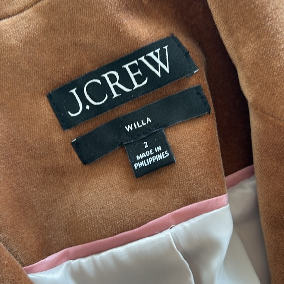 J Crew Velvet Blazer - Tan / Golden Brown (Size 2) - Picture 2 of 7